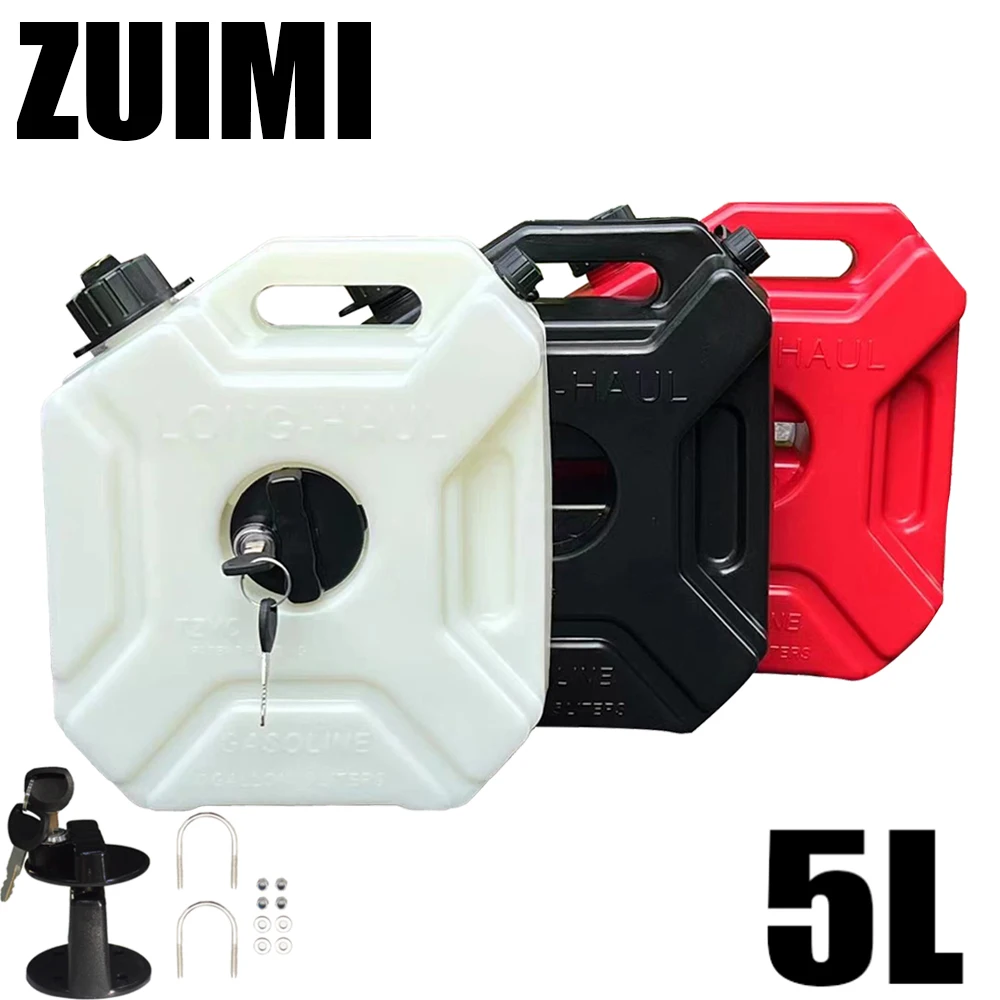 5L White Fuel Tank Plastic Petrol Can Car Jerry Can Motorcycle Jerrycan Gas Gasoline Oil Container Fuel Canister petrol can motorcycle fuel container