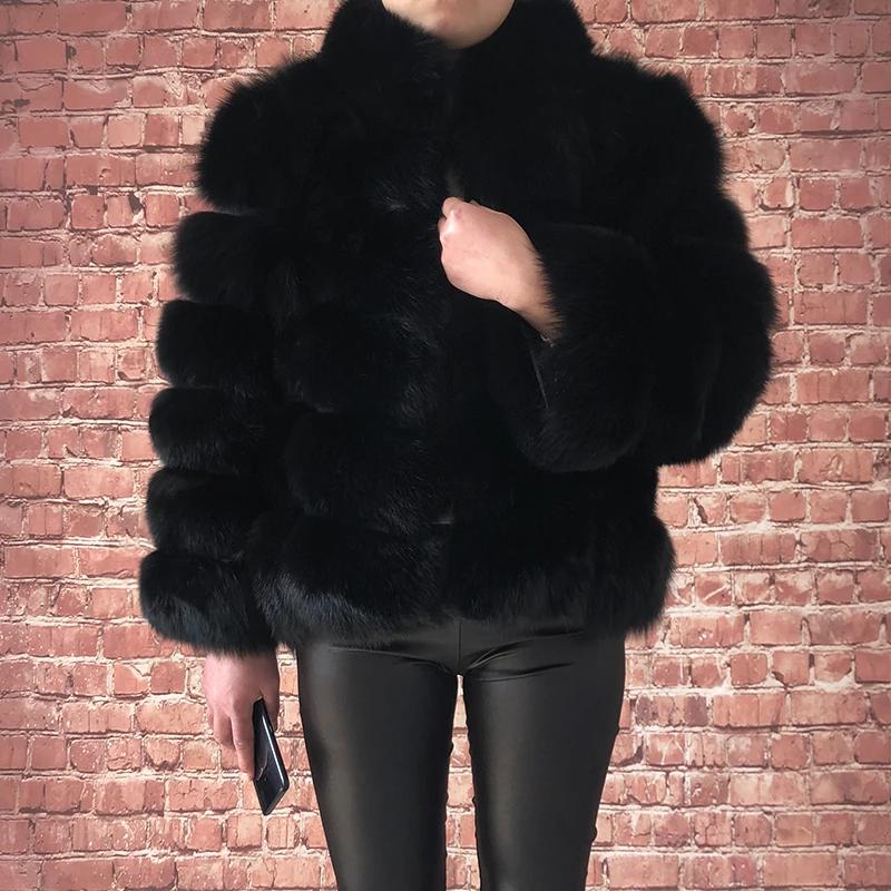 2023 New Style Real Fur Coat Women Autumn And Winter Fur Jacket Natural Fox Fur Vest Stand Collar Detachable Sleeves - Image 3