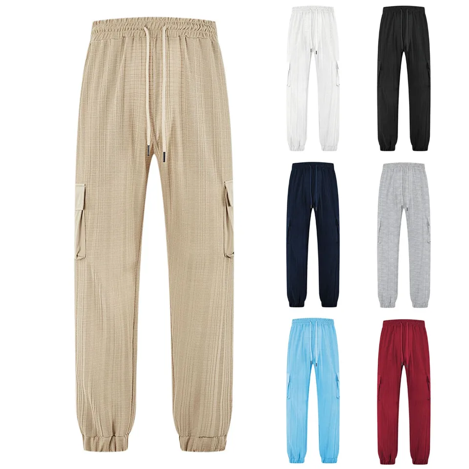 Mens Lightweight Breathable Casual Cargo Pants