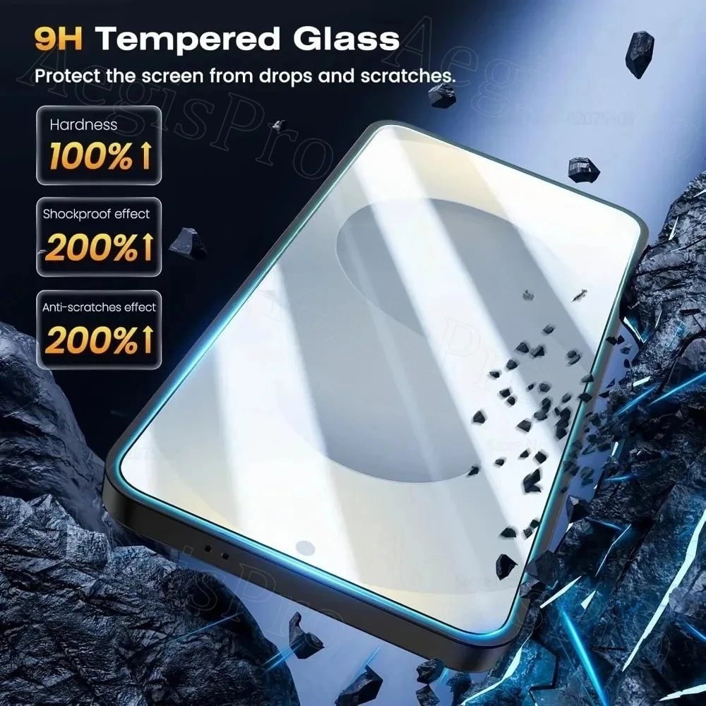 3-Pack HD Clear Tempered Glass Screen Protector - 9H Hardness, Anti-Scratch, Water-Resistant