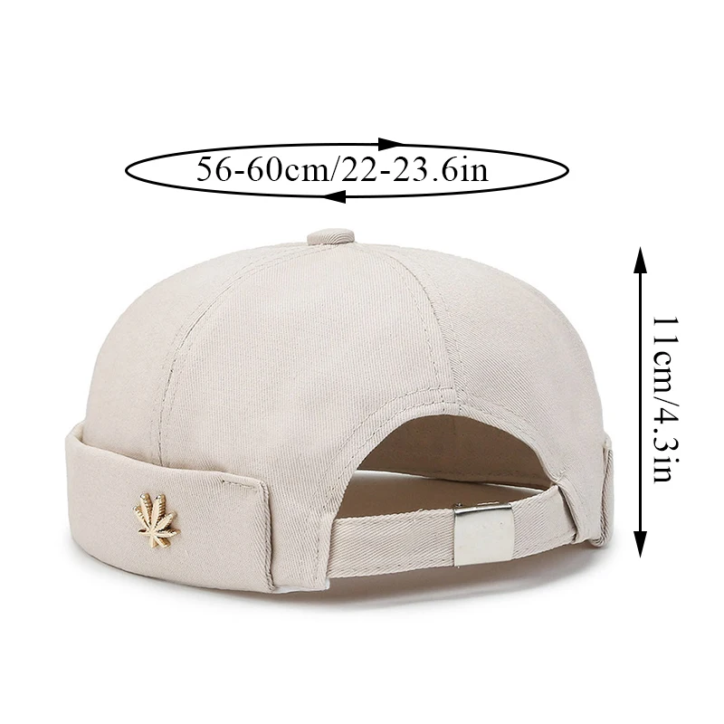 Fashion Vintage Beanie Hats Men Women Spring Autumn Landlord Streetwear Hip Hop Brimless Hat Solid Color Docker Cap_voghion.com