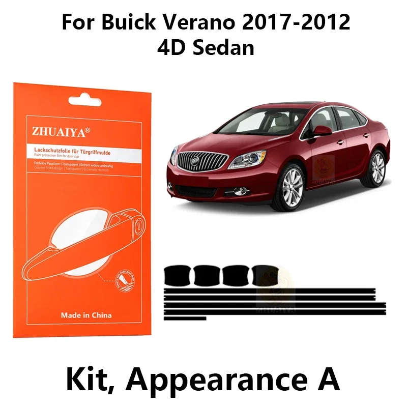 

Защитная пленка ZHUAIYA для красок дверной ручки, ТПУ PPF для Buick Verano 2017-2012 4D, автомобильные аксессуары