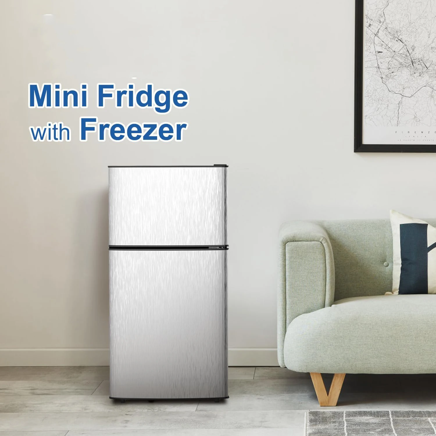 Mini Fridge with Freezer, 3.2 cuft Small Refrigerator, Energy Saving, Low Noise, Double Door Compact Refrigerator for Dorm 6 Mini Fridge with Freezer, 3.2 cuft Small Refrigerator, Energy Saving, Low Noise, Double Door Compact Refrigerator for Dorm 6