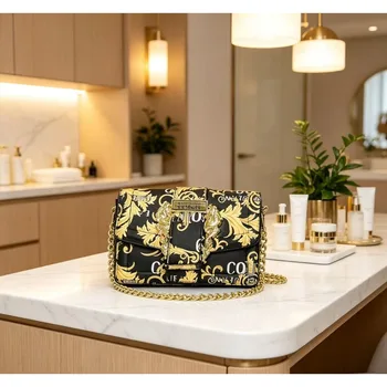 Borsa per Pannolini di Grande Capacità alla Moda, Borsa a Tracolla Vintage in Pelle di Lusso per Donne, Design Minimalista Elegante e Alla Moda