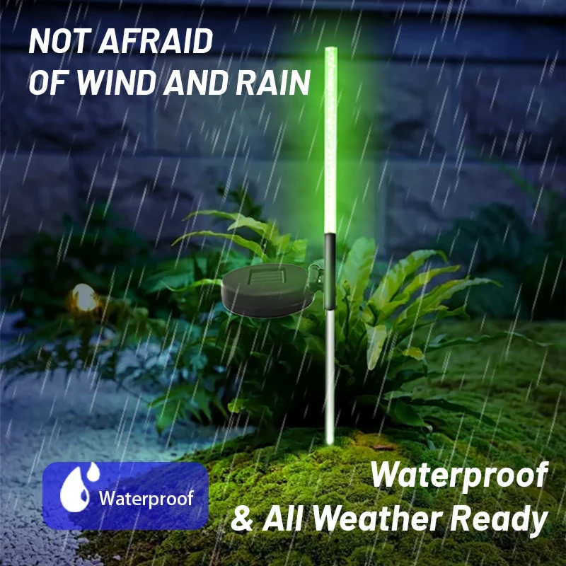 Description Picture 5 of item2Packs Solar Lights LED Outdoor Reed Lamps Garden Stakes Color Changing Outdoor Garden Lawn Yard Terrace Christmas Decor Lights