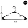 100-Pack Plastic Hangers Black Notched Adult Closet Organization Storage Solution Sweaters Shirts Coats Strong Durable Easy 2