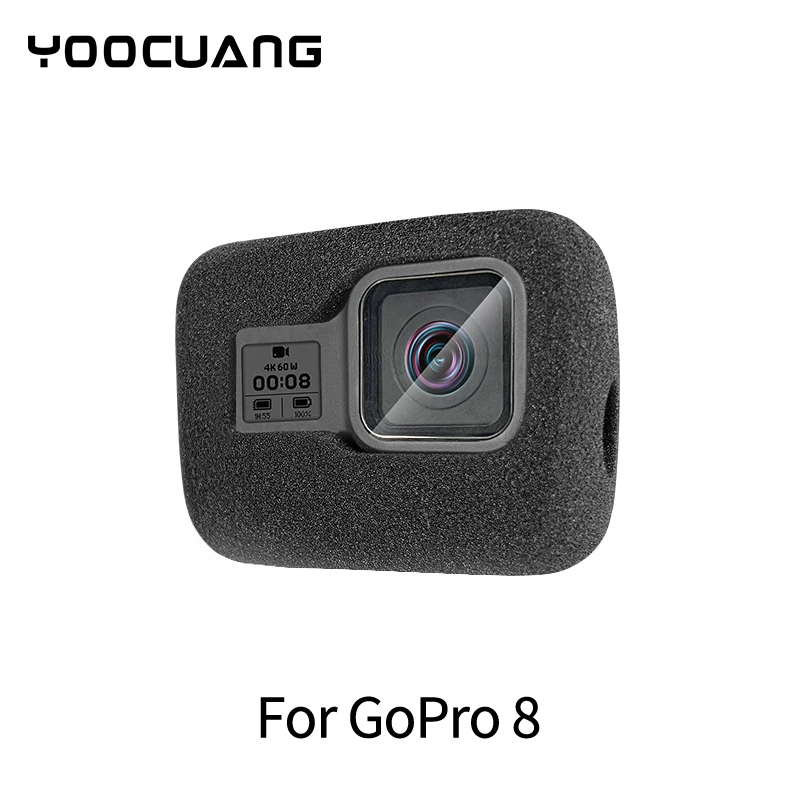 Parabrezza Wind Noise Reduction Sponge Foam Case Per Gopro Hero 8 Cover Housing Per Go Pro Hero 8 Gopro8 Ction Camera Accessorie