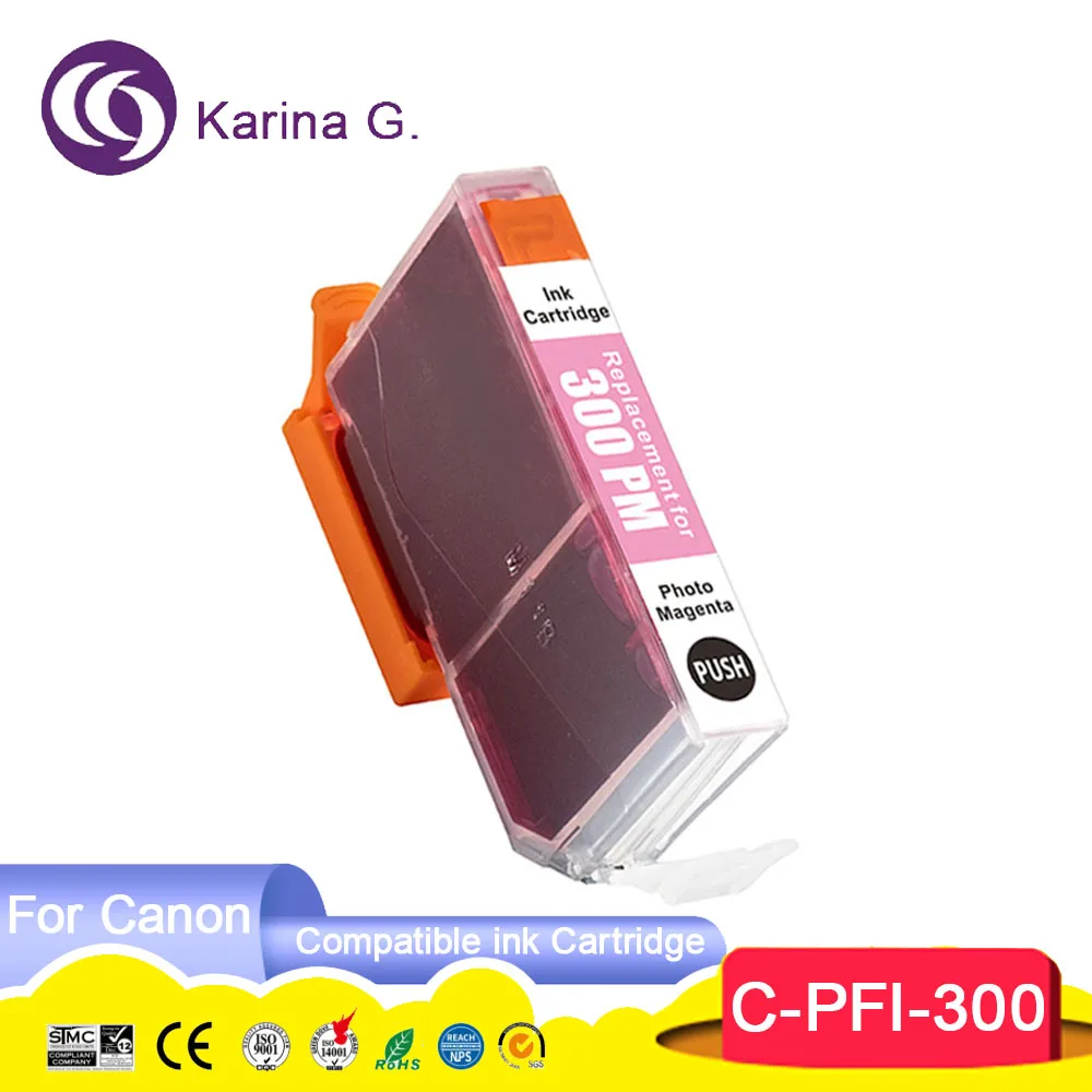 PFI 300 PFI300 PFI-300 Premium Color Compatible Inkjet Ink Cartridge for imageP