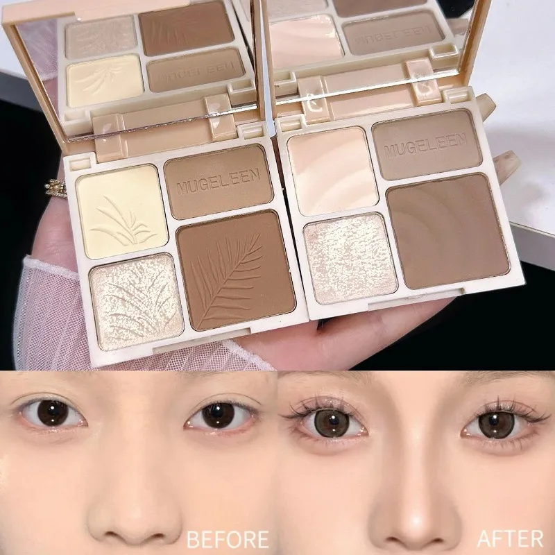 

Matte Highlighter Palette Face Shading Grooming Powder Makeup 3D Nose Contouring Glow Brighten Contour Shimmer Powder Cosmetic