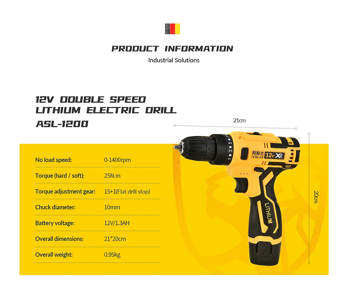 Ivslan Cordless Drill 12V Power Tools Wireless Drills 24 Pcs