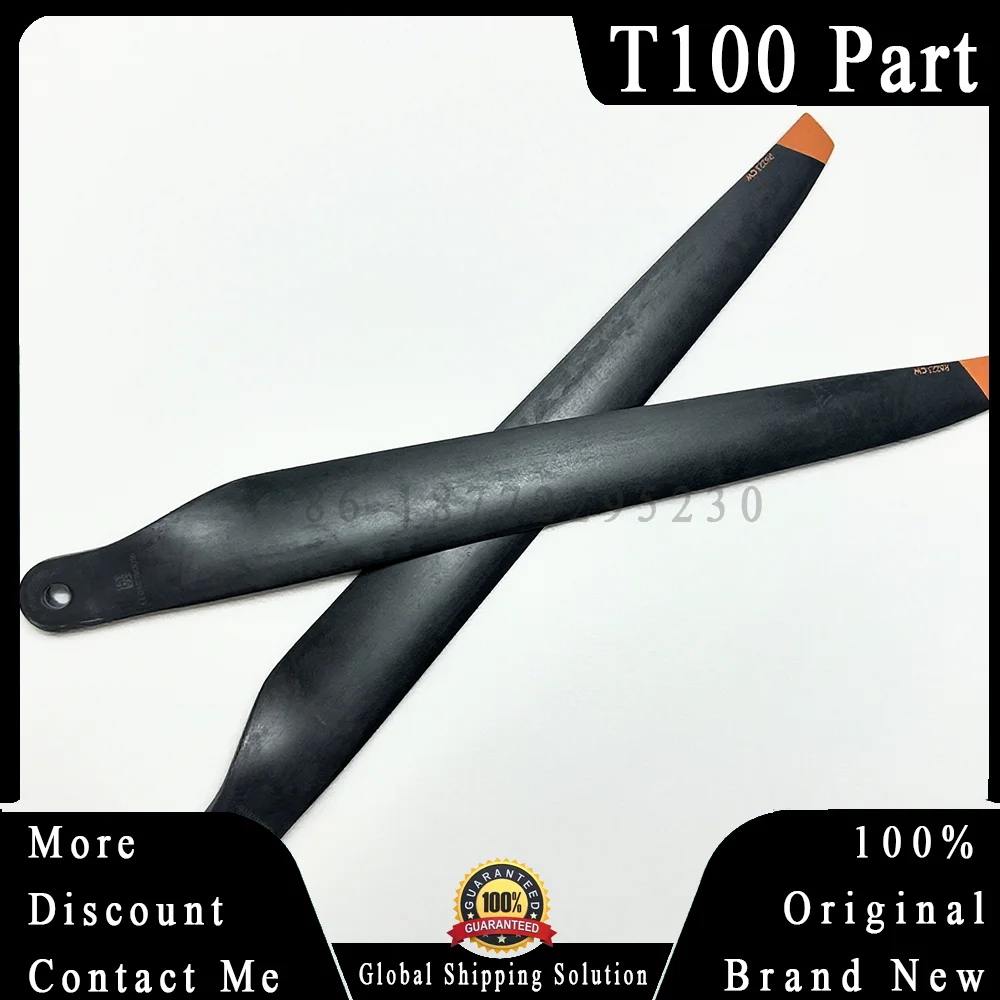 Paire d'hélices Dji R6223 CW et CCW emballées, prêtes pour drone T70, sur fond neutre.