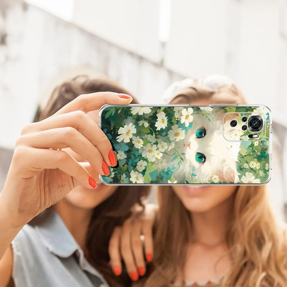 Cartoon Lovely Cat Art Fashion Phone Case Cover