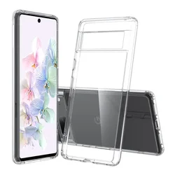 Premium Transparent Soft Silicone TPU Clear Back Cover Case - Pixel 7 Pro (Clear)