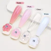 5/15ml Clear Non-Stick Hand Extension Gel Nail Polish 3D Shaping/Sculpting/Carving UV/LED Gel Milky Jelly Hard Gel Manicure DIY 3