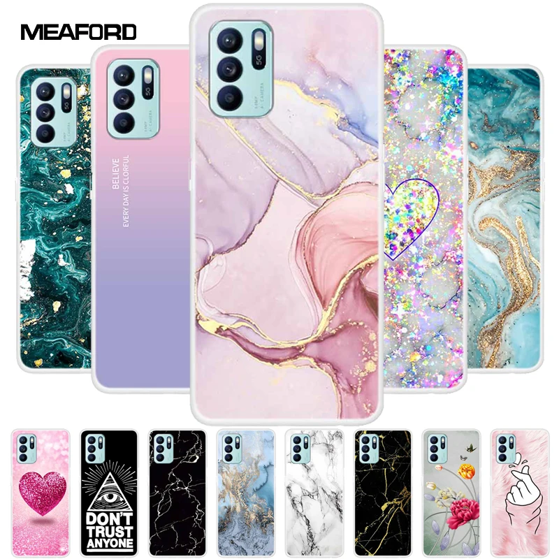 Elegant Clear Marble Soft TPU Silicone Cover