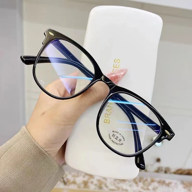 Dropship Square Anti-blue Light Glasses Women Rivets Frames Men Optical  Glass Retro Spring Hinge Clear Lens Frame to Sell Online at a Lower Price