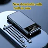 New Mini Portable Power Bank with Built-in Cable 20000mAh High Capacity Mobile Power Supply 1