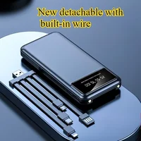 New Mini Portable Power Bank with Built-in Cable 20000mAh High Capacity Mobile Power Supply 1