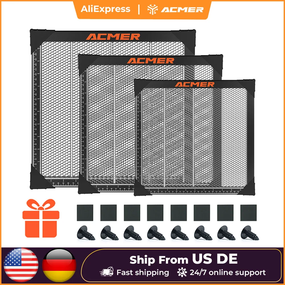 ACMER Laser Honeycomb Working Table Desktop Protection Heat Dissipation Universal Honeycomb Panel 400x400/440x440/500x500mm