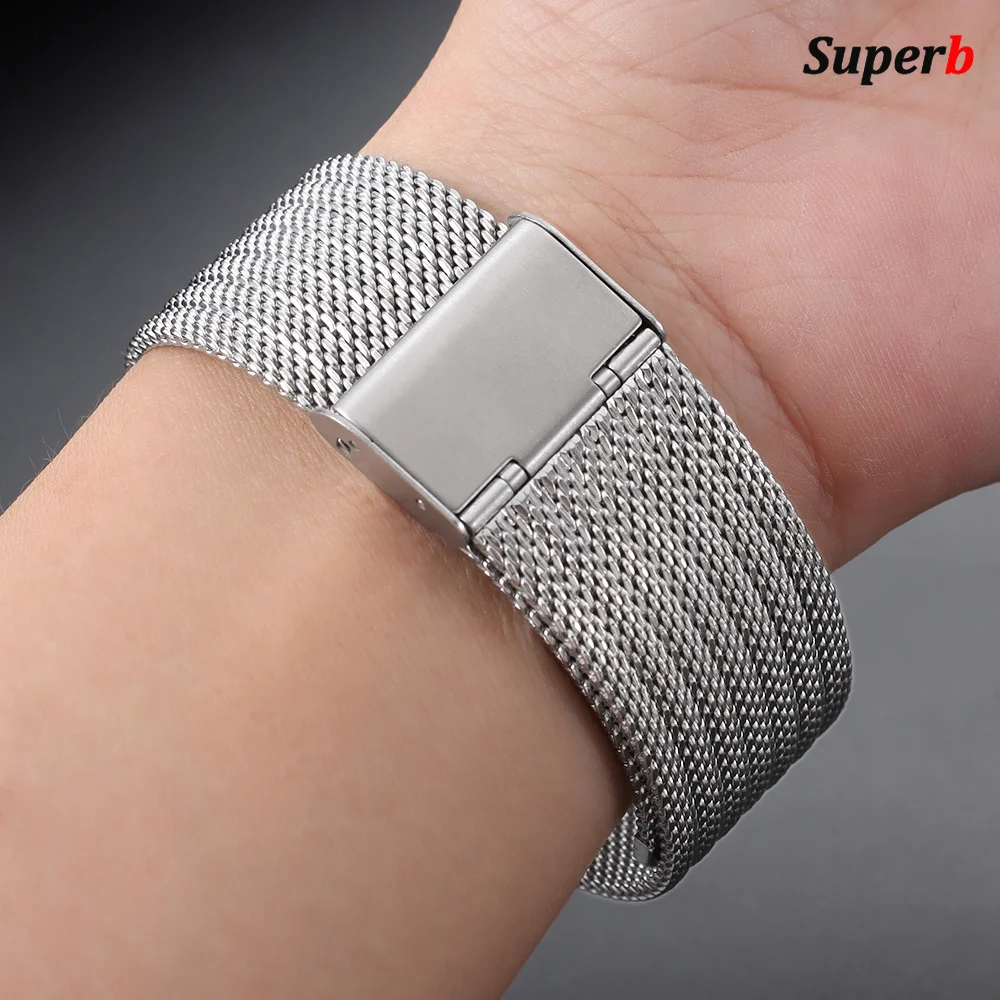 Milanese Mesh Loop Stainless Steel Watch Band Bracelet - Business Edition, 1.8mm Thickness