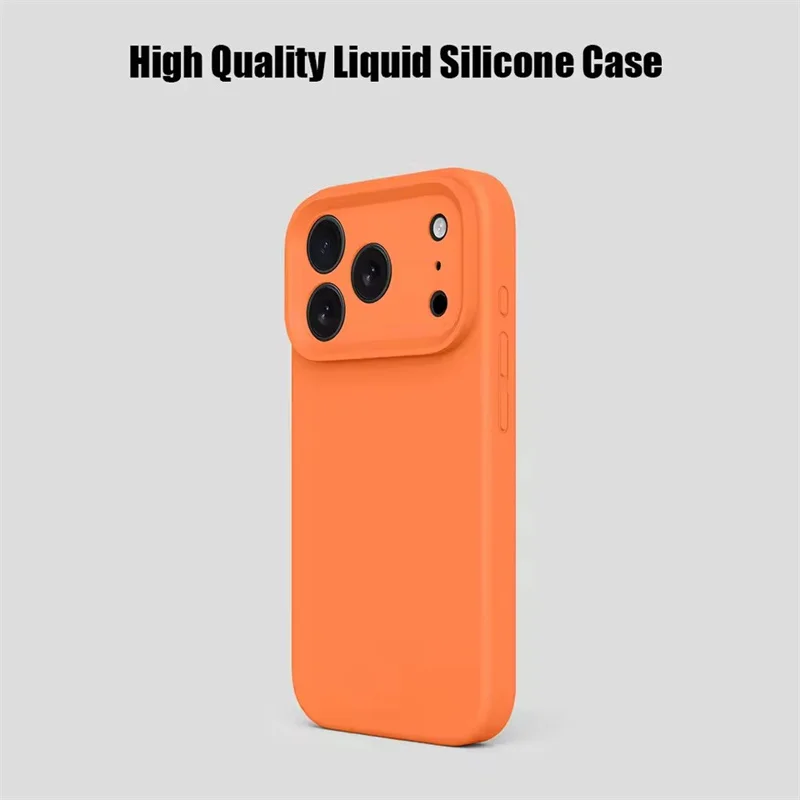 New Original Liquid Silicone Case For iPhone 17 16 15 14 13 12 11 Pro Max Plus Air 16E Camera Protection Shockproof Soft Cover 2