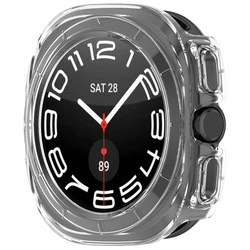 Premium Protective Case for Samsung Galaxy Watch Ultra, 47mm Frame Bumper Cover, Smartwatch Accessory (Transparent)