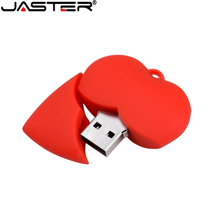 Cartoon Red love Flash Drive 64 GB Pen Drive USB 2.0 Memory Stick 32 GB Portachiavi regalo U Disk Regali di nozze 16 GB 8 GB 4 GB_voghion.com