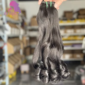 Fasci di capelli ricci rimbalzanti super doppi disegnati 15A Fasci di capelli umani al 100% 1/2/3 pacchi Estensioni del tessuto dei capelli grezzi vietnamiti