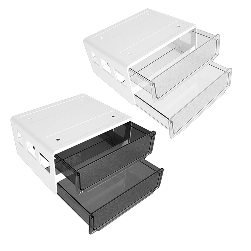 

Under Desk Storage Drawer Slide Out, Self-Adhesive Organizer, Attachable Drawer Organizer With 2 Layers