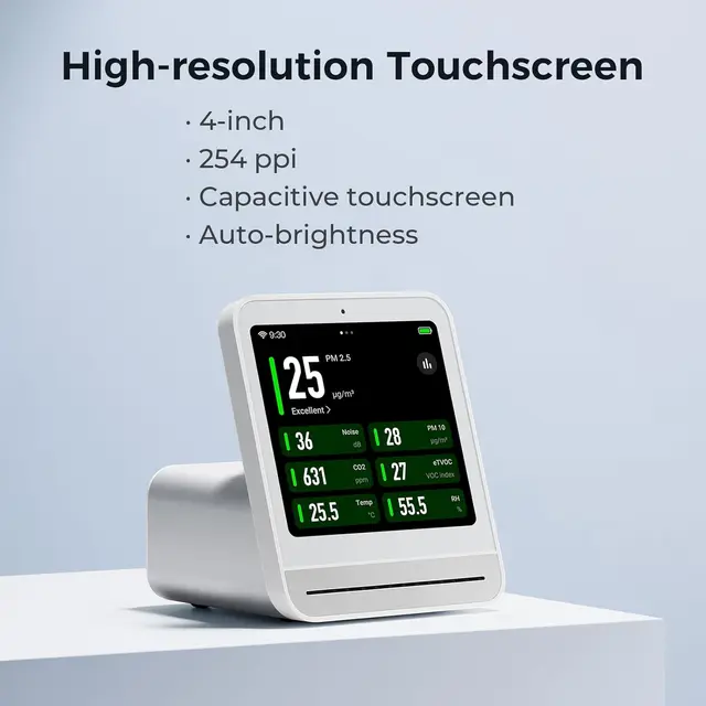 17580-35198c.jpg Qingping Air Quality Monitor Gen 2, Air Quality Monitor Indoor Detects PM2.5, CO2, PM10, Noise, Temperature and Humidity, Alarm