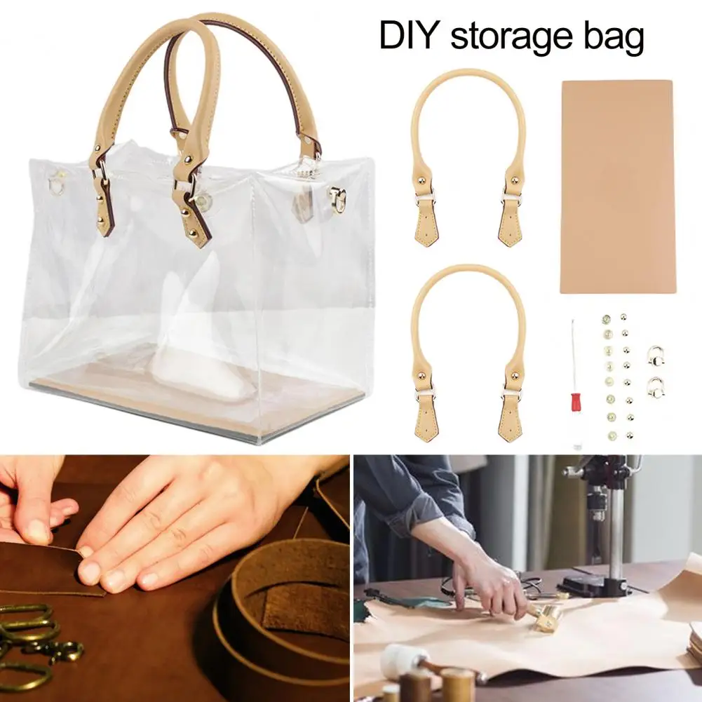 

Diy Storage Bag Tote Bag Transparent Pvc Tote Bag Making Kit with Craft Accessories Tool Set Waterproof Diy Handbag Making Kit