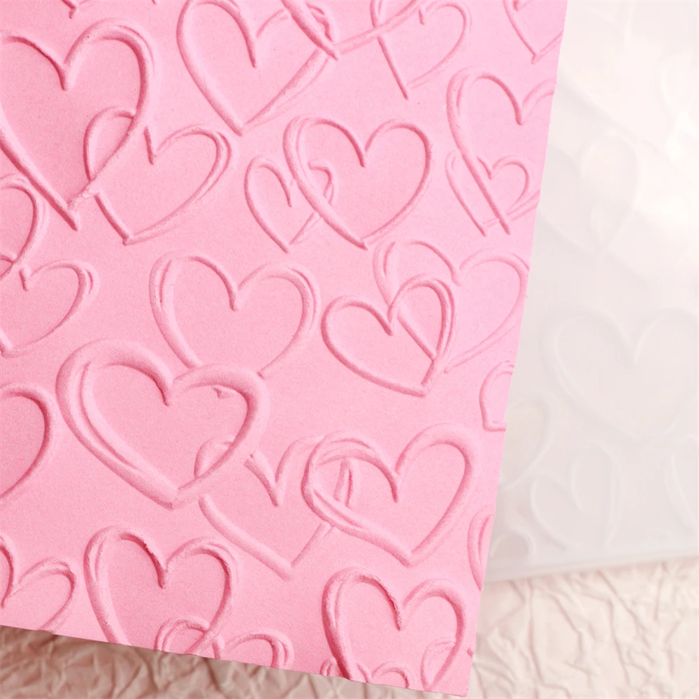 Plastic Embossing Folder Embossing Folder Various Love Heart 3D Embossing Folder For DIY Scrapbooking