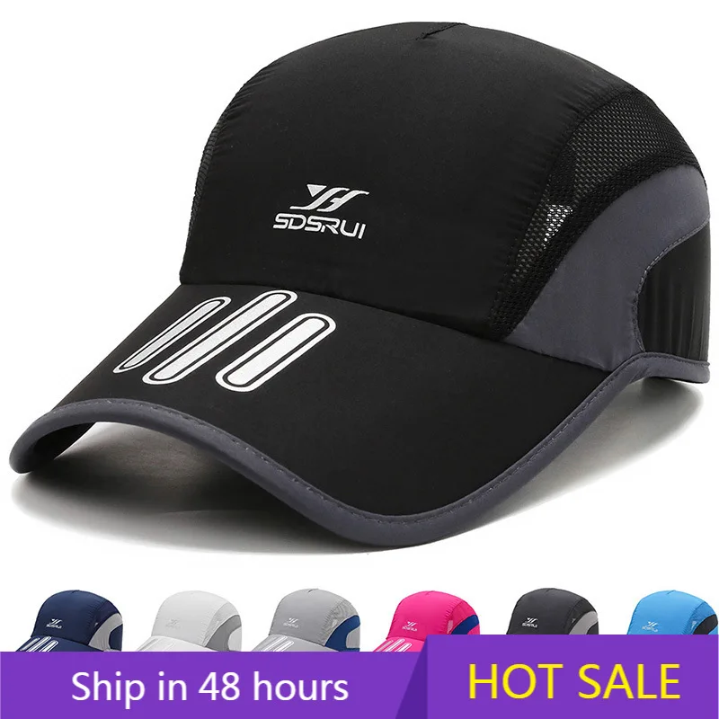 

Men Mesh Cap Running Baseball Tennis Cap Hat Breathable Quick Dry Hat Bone Snapback Male Climbing Running Sport Hats