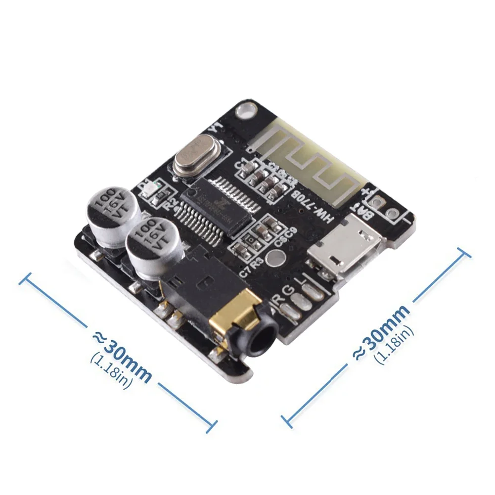 MP3 Lossless Decoder Board Bluetooth-Compatible 4.1/5.0 3.7-5V Wireless Stereo Music Module 2 Channels Micro USB 5V Powered