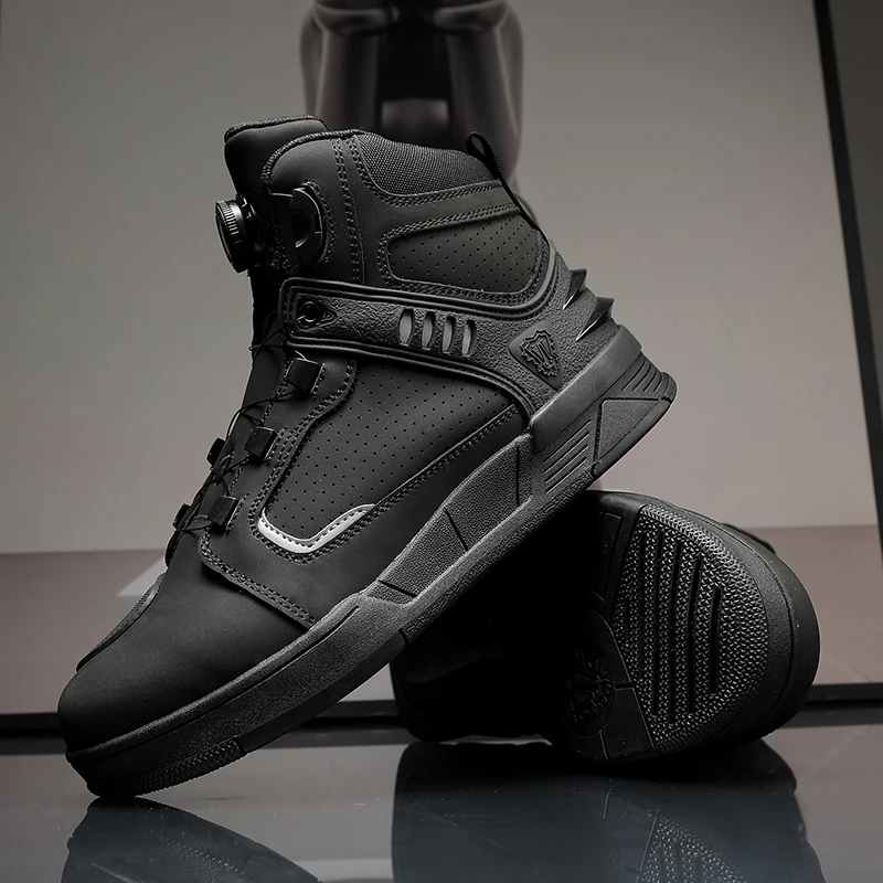 SHULOOK Men's Slip On Waterproof Hiking Shoes Lightweight Breathable Zipper Loafers Comfort Non - View #6