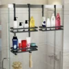Stainless Steel Shower Caddy Hanging Bath Shelves Bathroom Organizer Nail-free Shampoo Storage Shelf Rack Bathroom Basket Holder 2