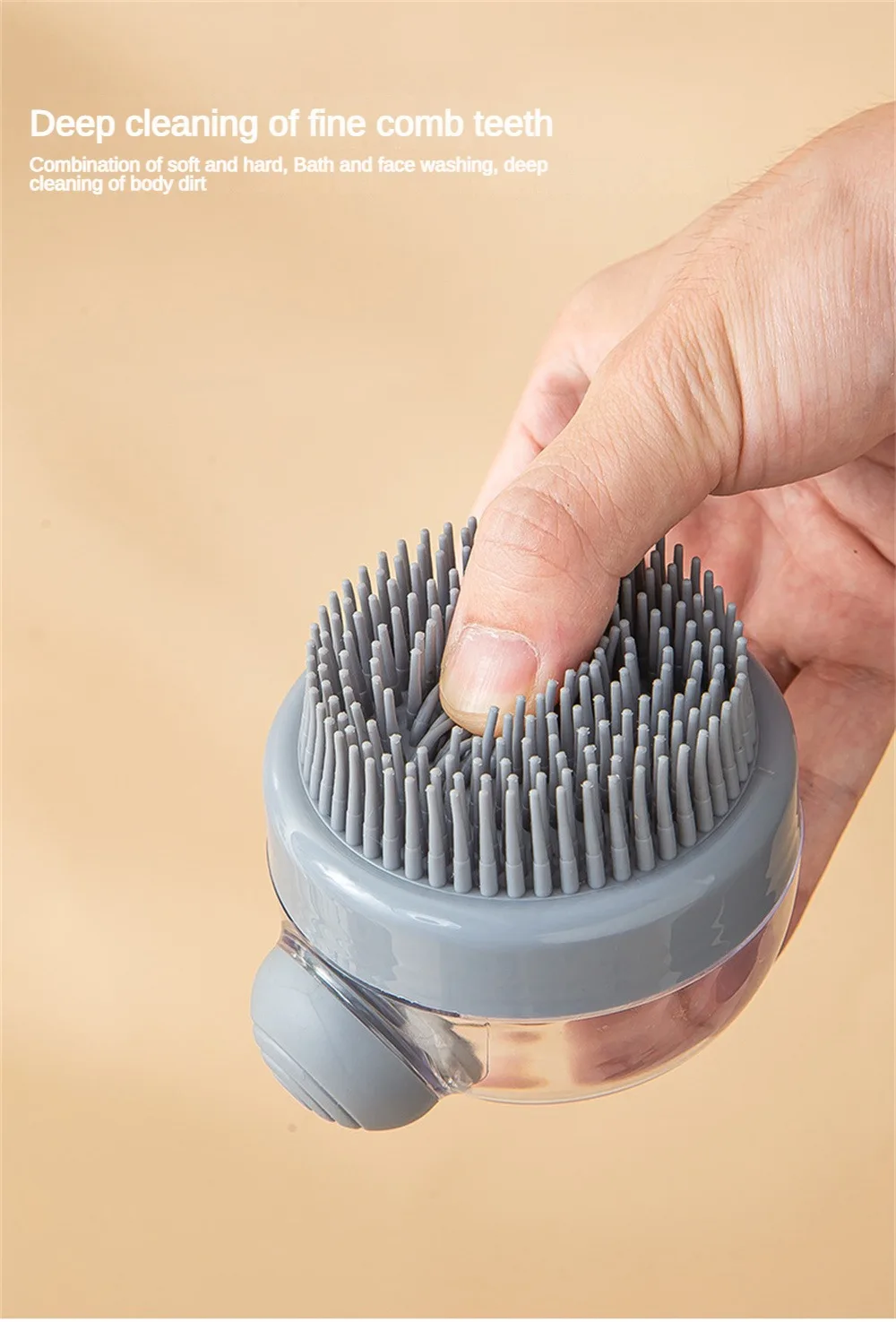 Description Picture 4 of itemManual Head Scalp Care Massage Shampoo Brush Slimming Comb Cleaning Shower Bath Exfoliate Remove Dandruff Promote Hair Grow