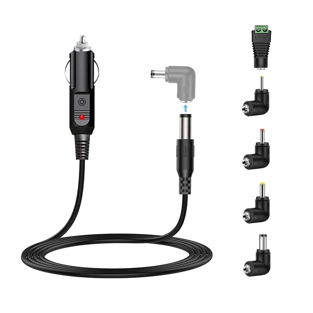 

Universal 12V 2A Car Charger for Portable DVD Player,Seat Cushion,GPS,Portable Lunch Box,Speaker,DC 5.5x2.1mm with 5 Connectors