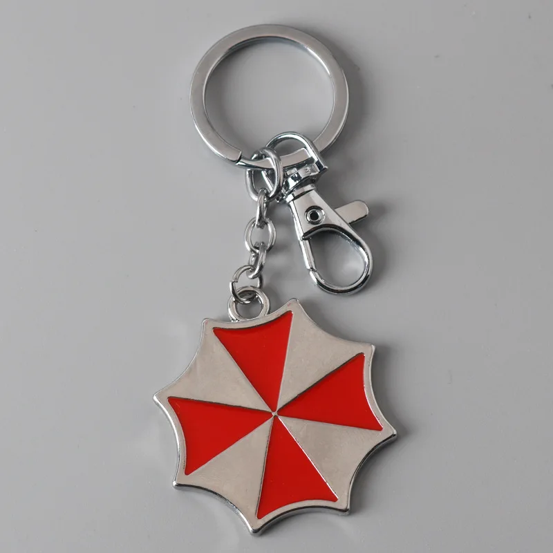 Residents Evils Cosplay Pendant Necklace Keychain Toy Umbrella Corporation Symbol Chaveiro Sublimation Blank Keyring fans Gifts anime keychain,game keychain,anime keychain pendant,game necklace,game cosplay props
