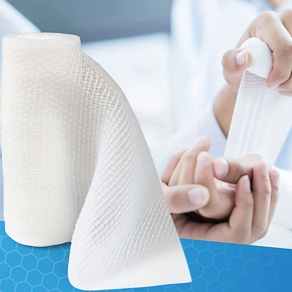 Gauze Bandage 10 Rolls Breathable Flexible & Secure Fit Multipurpose Mummy Bandage
