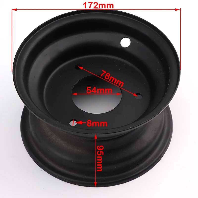 6-inch Wheels Use 145/70-6 13x5.00-6 13x6.50-6 Tires ATV 3-Hole Vacuum Rim for 110-125cc Karts Quadricycle Dirt Pit Bike Parts