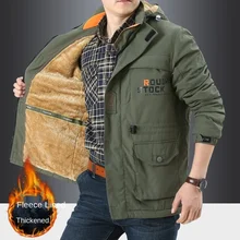 야외 캠핑 겨울 플러시 두꺼운 코트 방풍 방수 등산 재킷 남성용 대형 멀티 포켓 봄버 재킷, 2022|Prks|  