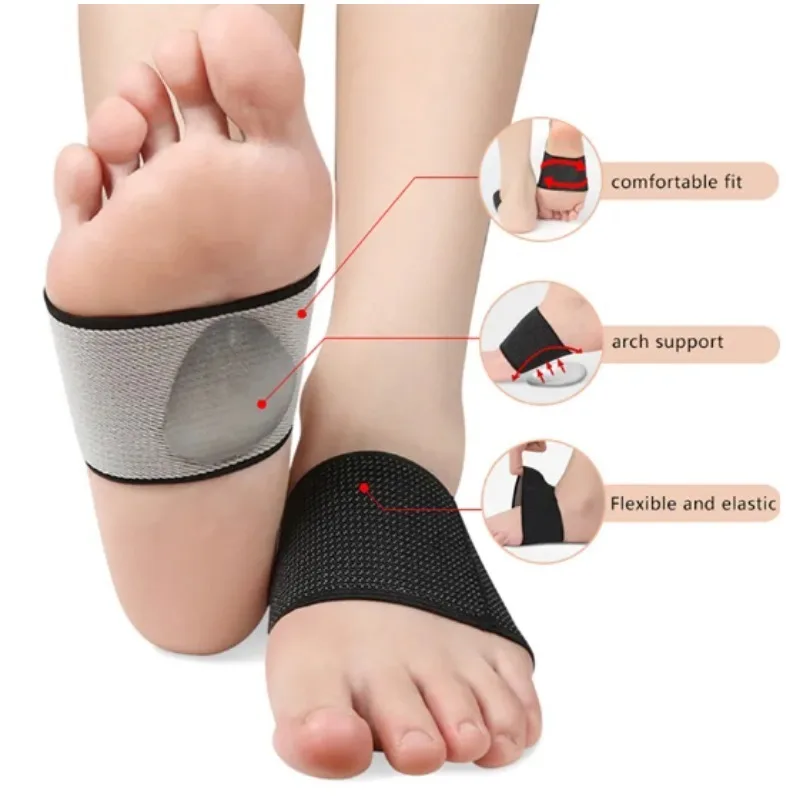 

1pair Arch Pad Support Insoles For Flat Foot Correction High Arch Cushioning Plantar Fasciitis Pain Relief Orthopedic Insole