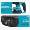Electric Goddess Cordless Electric Impact Drill Electric Hammer Multifunctional Rotary Electric Pick 26mm for Makita 18V Battery 5