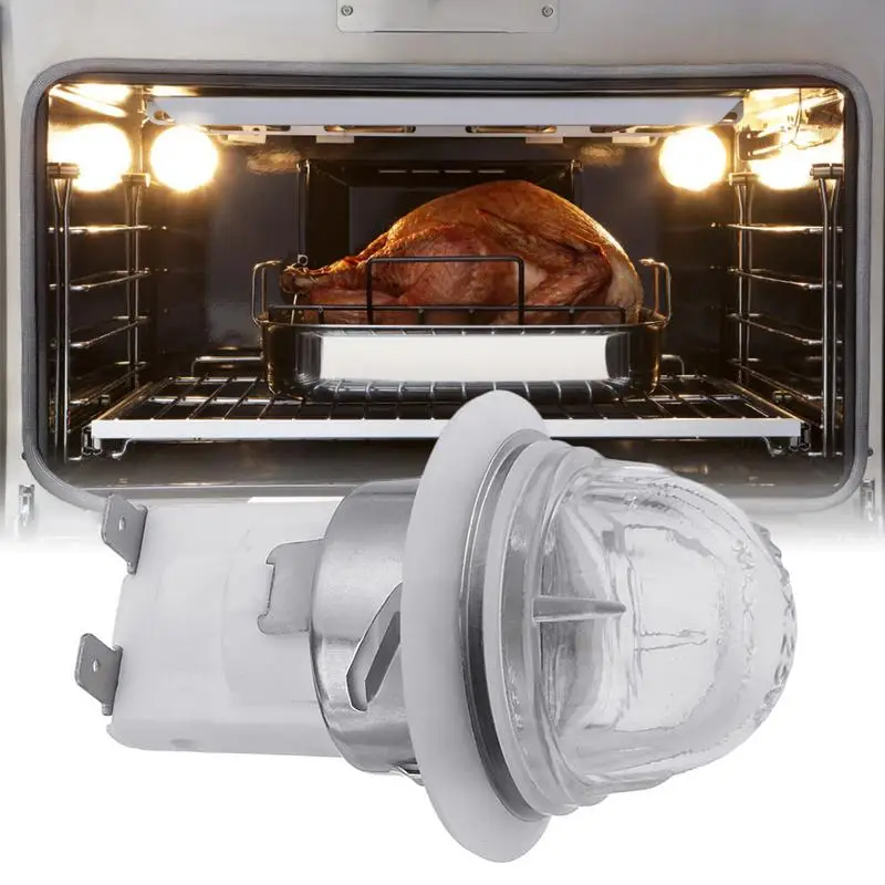 60W Oven Lamp Ceramic Holder Refrigerator E14 Halogen Bulbs Light Base Heat Resistant Microwave Lamp Adapter 110-220v