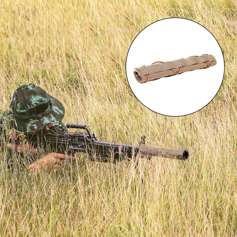 Airgun Silencer Protector 22cm Hunting Airsoft Suppressor Silencer Cover Air Sniper Gun Shooting Muffler Sleeve Heat Cover Shield Baffler Protector