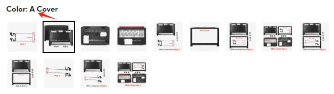 Replace Cover For Vostro 5510 5515 V5510 V5515 Laptop LCD Screen Back Cover Front Bezel Palmrest Lower Bottom Case 0N1D5W