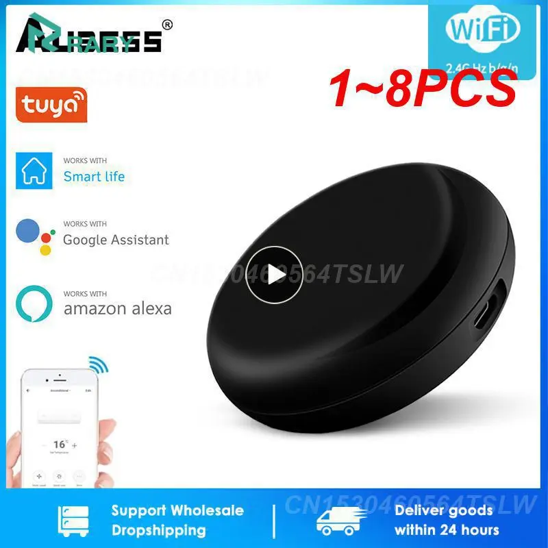 

1~8PCS Aubess Tuya WiFi IR RF Bluetooth Smart Remote Control For Air Condition TV Smart Home Infrared Controller For Alexa