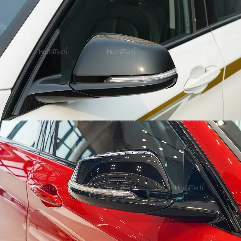 광택 블랙 카본 패턴 Rearview 외부 사이드 미러 캡 Oyota Supra for BMW F48 F49 F39 G29 F44 F45 F46 F53 F40 T