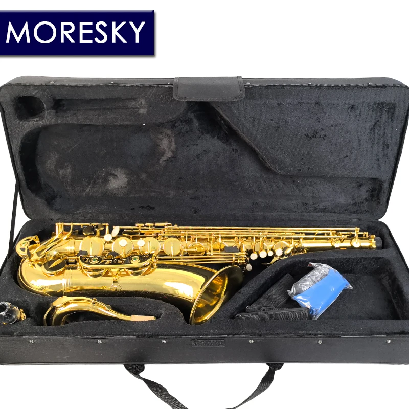 MORESKY Bb Tenor Saxophone Gold Keys With Case Music Instrument SAX MTS-101